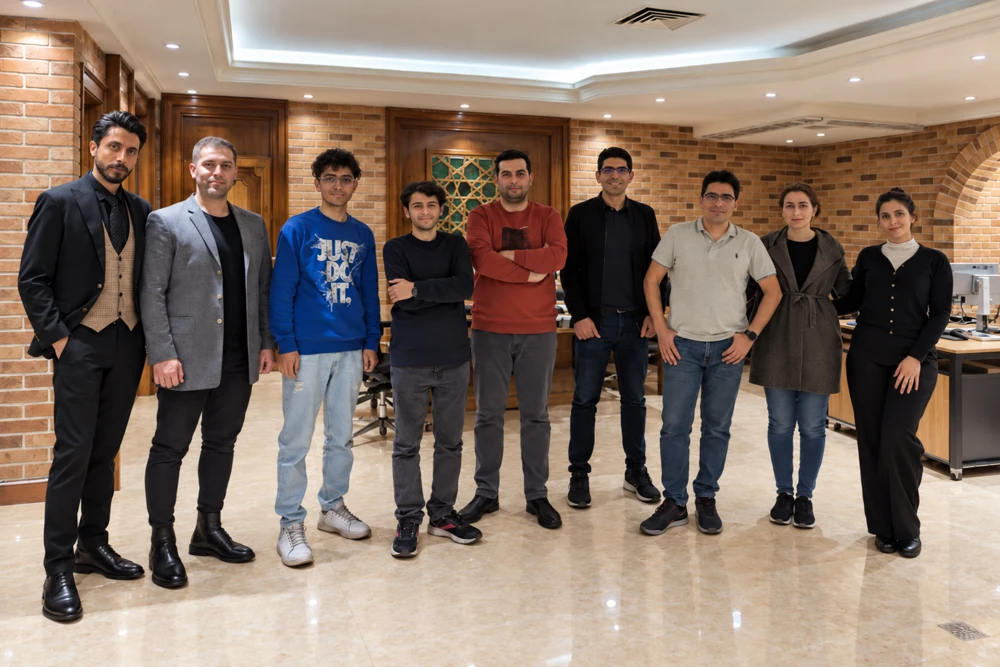 Our team together at the office