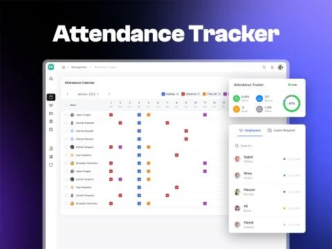 Attendance tracker interface