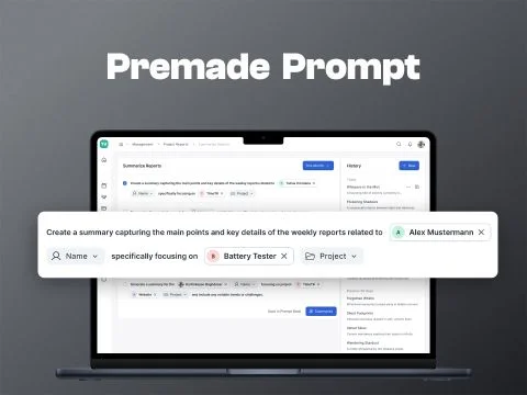 Premade prompt interface